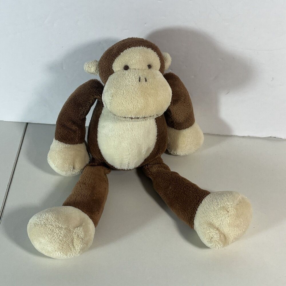 Gund Monkey Stuffed Animal Plush Brown White 9”